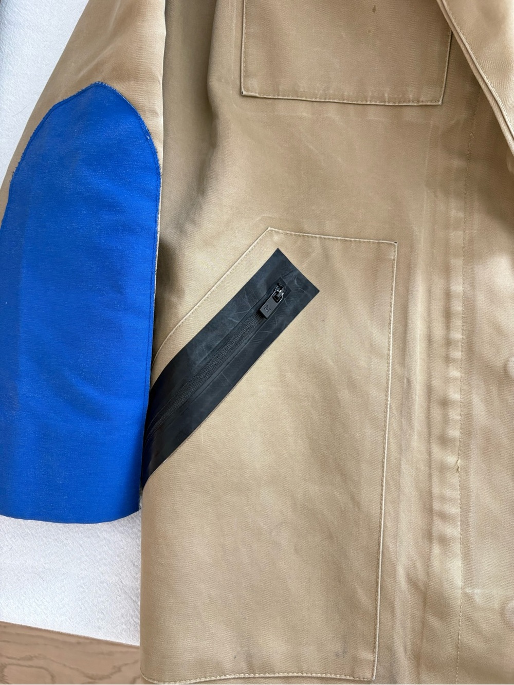 Scotch & Soda Heavyweight Hooded Utility Field Jacket Tan Blue Size Small Fall - Picture 16 of 16